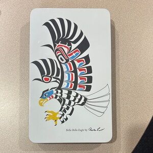 MUST GO!  Bella Bella Eagle Decorative Bird Tin - White